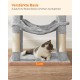 Feandrea Cat Scratching Post, 112cm High, Multi Level Cat Tree with 4 Scratching Posts, 2 Platforms, Hammock, Cave, Smoke Grey, PCT261G01 Feandrea Cat Scratching Post, 112cm High, Multi Level Cat Tree with 4 Scratching Posts, 2 Platforms, Hammock, Cave, Smoke Grey, PCT261G01