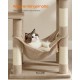 Feandrea Cat Scratching Post, 112cm High, Multi Level Cat Tree with 4 Scratching Posts, 2 Platforms, Hammock, Cave, Smoke Grey, PCT261G01 Feandrea Cat Scratching Post, 112cm High, Multi Level Cat Tree with 4 Scratching Posts, 2 Platforms, Hammock, Cave, Smoke Grey, PCT261G01