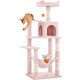 Feandrea Cat Scratching Post, 112cm High, Multi Level Cat Tree with 4 Scratching Posts, 2 Platforms, Hammock, Cave, Smoke Grey, PCT261G01 Feandrea Cat Scratching Post, 112cm High, Multi Level Cat Tree with 4 Scratching Posts, 2 Platforms, Hammock, Cave, Smoke Grey, PCT261G01