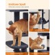 Feandrea Cat Scratching Post, 112cm High, Multi Level Cat Tree with 4 Scratching Posts, 2 Platforms, Hammock, Cave, Smoke Grey, PCT261G01 Feandrea Cat Scratching Post, 112cm High, Multi Level Cat Tree with 4 Scratching Posts, 2 Platforms, Hammock, Cave, Smoke Grey, PCT261G01