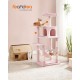 Feandrea Cat Scratching Post, 112cm High, Multi Level Cat Tree with 4 Scratching Posts, 2 Platforms, Hammock, Cave, Smoke Grey, PCT261G01 Feandrea Cat Scratching Post, 112cm High, Multi Level Cat Tree with 4 Scratching Posts, 2 Platforms, Hammock, Cave, Smoke Grey, PCT261G01