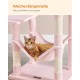 Feandrea Cat Scratching Post, 112cm High, Multi Level Cat Tree with 4 Scratching Posts, 2 Platforms, Hammock, Cave, Smoke Grey, PCT261G01 Feandrea Cat Scratching Post, 112cm High, Multi Level Cat Tree with 4 Scratching Posts, 2 Platforms, Hammock, Cave, Smoke Grey, PCT261G01