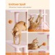 Feandrea Cat Scratching Post, 112cm High, Multi Level Cat Tree with 4 Scratching Posts, 2 Platforms, Hammock, Cave, Smoke Grey, PCT261G01 Feandrea Cat Scratching Post, 112cm High, Multi Level Cat Tree with 4 Scratching Posts, 2 Platforms, Hammock, Cave, Smoke Grey, PCT261G01
