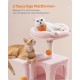 Feandrea Cat Scratching Post, 112cm High, Multi Level Cat Tree with 4 Scratching Posts, 2 Platforms, Hammock, Cave, Smoke Grey, PCT261G01 Feandrea Cat Scratching Post, 112cm High, Multi Level Cat Tree with 4 Scratching Posts, 2 Platforms, Hammock, Cave, Smoke Grey, PCT261G01