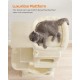 Feandrea Cat Scratching Post, 112cm High, Multi Level Cat Tree with 4 Scratching Posts, 2 Platforms, Hammock, Cave, Smoke Grey, PCT261G01 Feandrea Cat Scratching Post, 112cm High, Multi Level Cat Tree with 4 Scratching Posts, 2 Platforms, Hammock, Cave, Smoke Grey, PCT261G01