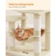Feandrea Cat Scratching Post, 112cm High, Multi Level Cat Tree with 4 Scratching Posts, 2 Platforms, Hammock, Cave, Smoke Grey, PCT261G01 Feandrea Cat Scratching Post, 112cm High, Multi Level Cat Tree with 4 Scratching Posts, 2 Platforms, Hammock, Cave, Smoke Grey, PCT261G01