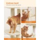 Feandrea Cat Scratching Post, 112cm High, Multi Level Cat Tree with 4 Scratching Posts, 2 Platforms, Hammock, Cave, Smoke Grey, PCT261G01 Feandrea Cat Scratching Post, 112cm High, Multi Level Cat Tree with 4 Scratching Posts, 2 Platforms, Hammock, Cave, Smoke Grey, PCT261G01