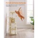 Feandrea Cat Scratching Post, 112cm High, Multi Level Cat Tree with 4 Scratching Posts, 2 Platforms, Hammock, Cave, Smoke Grey, PCT261G01 Feandrea Cat Scratching Post, 112cm High, Multi Level Cat Tree with 4 Scratching Posts, 2 Platforms, Hammock, Cave, Smoke Grey, PCT261G01