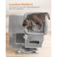 Feandrea Cat Scratching Post, 112cm High, Multi Level Cat Tree with 4 Scratching Posts, 2 Platforms, Hammock, Cave, Smoke Grey, PCT261G01 Feandrea Cat Scratching Post, 112cm High, Multi Level Cat Tree with 4 Scratching Posts, 2 Platforms, Hammock, Cave, Smoke Grey, PCT261G01