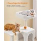 Feandrea Cat Scratching Post 143 cm High Multi-Tier Cat Tree with 4 Scratching Posts 2 Platforms Hammock Cave Cream White PCT161T01 Feandrea Cat Scratching Post 143 cm High Multi-Tier Cat Tree with 4 Scratching Posts 2 Platforms Hammock Cave Cream White PCT161T01