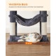 Feandrea Cat Scratching Post 143 cm High Multi-Tier Cat Tree with 4 Scratching Posts 2 Platforms Hammock Cave Cream White PCT161T01 Feandrea Cat Scratching Post 143 cm High Multi-Tier Cat Tree with 4 Scratching Posts 2 Platforms Hammock Cave Cream White PCT161T01