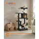 Feandrea Cat Scratching Post 143 cm High Multi-Tier Cat Tree with 4 Scratching Posts 2 Platforms Hammock Cave Cream White PCT161T01 Feandrea Cat Scratching Post 143 cm High Multi-Tier Cat Tree with 4 Scratching Posts 2 Platforms Hammock Cave Cream White PCT161T01