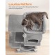 Feandrea Cat Scratching Post 143 cm High Multi-Tier Cat Tree with 4 Scratching Posts 2 Platforms Hammock Cave Cream White PCT161T01 Feandrea Cat Scratching Post 143 cm High Multi-Tier Cat Tree with 4 Scratching Posts 2 Platforms Hammock Cave Cream White PCT161T01