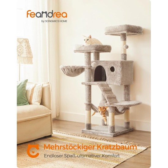 Feandrea Large Cat Scratching Post with Soft Cover for Large Cats Ombre Brown White PCT162M01 Feandrea Large Cat Scratching Post with Soft Cover for Large Cats Ombre Brown White PCT162M01