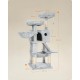 Feandrea Large Cat Scratching Post with Soft Cover for Large Cats Ombre Brown White PCT162M01 Feandrea Large Cat Scratching Post with Soft Cover for Large Cats Ombre Brown White PCT162M01