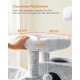 Feandrea Large Cat Scratching Post with Soft Cover for Large Cats Ombre Brown White PCT162M01 Feandrea Large Cat Scratching Post with Soft Cover for Large Cats Ombre Brown White PCT162M01
