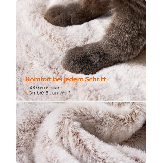 Feandrea Large Cat Scratching Post with Soft Cover for Large Cats Ombre Brown White PCT162M01 Feandrea Large Cat Scratching Post with Soft Cover for Large Cats Ombre Brown White PCT162M01