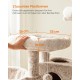 Feandrea Large Cat Scratching Post with Soft Cover for Large Cats Ombre Brown White PCT162M01 Feandrea Large Cat Scratching Post with Soft Cover for Large Cats Ombre Brown White PCT162M01