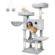Feandrea Large Cat Scratching Post with Soft Cover for Large Cats Ombre Brown White PCT162M01 Feandrea Large Cat Scratching Post with Soft Cover for Large Cats Ombre Brown White PCT162M01