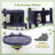 Globlazer XXL Cat Scratching Post, Large, 183 cm High with 2 Cat Houses, Padded Platform, Perches, Basket, Dog Bed, Plush Ball, Multi-Tier Cat Tower for Large Cats (S72, Dark Grey)