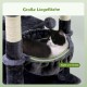 Globlazer XXL Cat Scratching Post, Large, 183 cm High with 2 Cat Houses, Padded Platform, Perches, Basket, Dog Bed, Plush Ball, Multi-Tier Cat Tower for Large Cats (S72, Dark Grey)