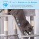 Hey-Brother MPJ019-SW Cat Scratching Post, 135 cm Indoor Cat Tree with Padded Platform Bed, Toy Ball, Caves, Hammock and Sisal Cat House, Light Grey