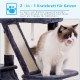 Hey-Brother MPJ019-SW Cat Scratching Post, 135 cm Indoor Cat Tree with Padded Platform Bed, Toy Ball, Caves, Hammock and Sisal Cat House, Light Grey