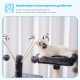 Hey-Brother MPJ019-SW Cat Scratching Post, 135 cm Indoor Cat Tree with Padded Platform Bed, Toy Ball, Caves, Hammock and Sisal Cat House, Light Grey