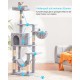Hey-brother EMPJ050W 154 cm Stable Cat Scratching Post with Sisal Rope, Hammock, Basket, House and Platform, Light Grey Hey-brother EMPJ050W 154 cm Stable Cat Scratching Post with Sisal Rope, Hammock, Basket, House and Platform, Light Grey