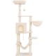 Hey-brother EMPJ050W 154 cm Stable Cat Scratching Post with Sisal Rope, Hammock, Basket, House and Platform, Light Grey Hey-brother EMPJ050W 154 cm Stable Cat Scratching Post with Sisal Rope, Hammock, Basket, House and Platform, Light Grey