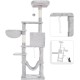 Hey-brother EMPJ050W 154 cm Stable Cat Scratching Post with Sisal Rope, Hammock, Basket, House and Platform, Light Grey Hey-brother EMPJ050W 154 cm Stable Cat Scratching Post with Sisal Rope, Hammock, Basket, House and Platform, Light Grey