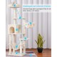 Hey-brother EMPJ050W 154 cm Stable Cat Scratching Post with Sisal Rope, Hammock, Basket, House and Platform, Light Grey Hey-brother EMPJ050W 154 cm Stable Cat Scratching Post with Sisal Rope, Hammock, Basket, House and Platform, Light Grey