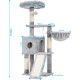 Hey-brother MPJ007SW Cat Scratching Post, 108 cm Indoor Cat Tree, Multi-Tier Cat Scratching Post for Kittens, with Scratching Posts, Ramp, Baskets, Spacious Cat Hole and Hanging Pompom Toy, Light Grey Hey-brother MPJ007SW Cat Scratching Post, 108 cm Indoor Cat Tree, Multi-Tier Cat Scratching Post for Kittens, with Scratching Posts, Ramp, Baskets, Spacious Cat Hole and Hanging Pompom Toy, Light Grey