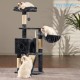 Hey-brother MPJ007SW Cat Scratching Post, 108 cm Indoor Cat Tree, Multi-Tier Cat Scratching Post for Kittens, with Scratching Posts, Ramp, Baskets, Spacious Cat Hole and Hanging Pompom Toy, Light Grey Hey-brother MPJ007SW Cat Scratching Post, 108 cm Indoor Cat Tree, Multi-Tier Cat Scratching Post for Kittens, with Scratching Posts, Ramp, Baskets, Spacious Cat Hole and Hanging Pompom Toy, Light Grey