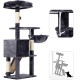 Hey-brother MPJ007SW Cat Scratching Post, 108 cm Indoor Cat Tree, Multi-Tier Cat Scratching Post for Kittens, with Scratching Posts, Ramp, Baskets, Spacious Cat Hole and Hanging Pompom Toy, Light Grey Hey-brother MPJ007SW Cat Scratching Post, 108 cm Indoor Cat Tree, Multi-Tier Cat Scratching Post for Kittens, with Scratching Posts, Ramp, Baskets, Spacious Cat Hole and Hanging Pompom Toy, Light Grey