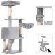 Hey-brother MPJ007SW Cat Scratching Post, 108 cm Indoor Cat Tree, Multi-Tier Cat Scratching Post for Kittens, with Scratching Posts, Ramp, Baskets, Spacious Cat Hole and Hanging Pompom Toy, Light Grey Hey-brother MPJ007SW Cat Scratching Post, 108 cm Indoor Cat Tree, Multi-Tier Cat Scratching Post for Kittens, with Scratching Posts, Ramp, Baskets, Spacious Cat Hole and Hanging Pompom Toy, Light Grey