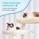 Hey-brother MPJ035-MG Cat Scratching Post, 188 cm XXL Climbing Tree with 2 Large Platforms, 3 Caves, 2 Baskets, Plush Balls and Sisal Scratching Posts, Multi-Level Cat Scratching Post, Smoke Grey
