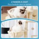 Hey-brother MPJ035-MG Cat Scratching Post, 188 cm XXL Climbing Tree with 2 Large Platforms, 3 Caves, 2 Baskets, Plush Balls and Sisal Scratching Posts, Multi-Level Cat Scratching Post, Smoke Grey