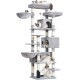 Hey-brother MPJ035-MG Cat Scratching Post, 188 cm XXL Climbing Tree with 2 Large Platforms, 3 Caves, 2 Baskets, Plush Balls and Sisal Scratching Posts, Multi-Level Cat Scratching Post, Smoke Grey