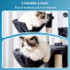Hey-brother MPJ035-MG Cat Scratching Post, 188 cm XXL Climbing Tree with 2 Large Platforms, 3 Caves, 2 Baskets, Plush Balls and Sisal Scratching Posts, Multi-Level Cat Scratching Post, Smoke Grey