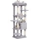 Heybly HCT050W Cat Scratching Post with Blankets for Large Cat Tree Large Platforms Cave 50 x 50 x 153cm Light Grey Heybly HCT050W Cat Scratching Post with Blankets for Large Cat Tree Large Platforms Cave 50 x 50 x 153cm Light Grey