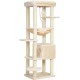 Heybly HCT050W Cat Scratching Post with Blankets for Large Cat Tree Large Platforms Cave 50 x 50 x 153cm Light Grey Heybly HCT050W Cat Scratching Post with Blankets for Large Cat Tree Large Platforms Cave 50 x 50 x 153cm Light Grey