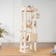 Heybly HCT050W Cat Scratching Post with Blankets for Large Cat Tree Large Platforms Cave 50 x 50 x 153cm Light Grey Heybly HCT050W Cat Scratching Post with Blankets for Large Cat Tree Large Platforms Cave 50 x 50 x 153cm Light Grey