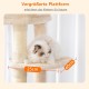 Heybly HCT050W Cat Scratching Post with Blankets for Large Cat Tree Large Platforms Cave 50 x 50 x 153cm Light Grey Heybly HCT050W Cat Scratching Post with Blankets for Large Cat Tree Large Platforms Cave 50 x 50 x 153cm Light Grey
