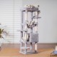 Heybly HCT050W Cat Scratching Post with Blankets for Large Cat Tree Large Platforms Cave 50 x 50 x 153cm Light Grey Heybly HCT050W Cat Scratching Post with Blankets for Large Cat Tree Large Platforms Cave 50 x 50 x 153cm Light Grey