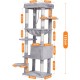 Heybly HCT050W Cat Scratching Post with Blankets for Large Cat Tree Large Platforms Cave 50 x 50 x 153cm Light Grey Heybly HCT050W Cat Scratching Post with Blankets for Large Cat Tree Large Platforms Cave 50 x 50 x 153cm Light Grey