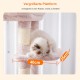 Heybly HCT050W Cat Scratching Post with Blankets for Large Cat Tree Large Platforms Cave 50 x 50 x 153cm Light Grey Heybly HCT050W Cat Scratching Post with Blankets for Large Cat Tree Large Platforms Cave 50 x 50 x 153cm Light Grey