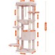 Heybly HCT050W Cat Scratching Post with Blankets for Large Cat Tree Large Platforms Cave 50 x 50 x 153cm Light Grey Heybly HCT050W Cat Scratching Post with Blankets for Large Cat Tree Large Platforms Cave 50 x 50 x 153cm Light Grey