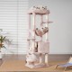 Heybly HCT050W Cat Scratching Post with Blankets for Large Cat Tree Large Platforms Cave 50 x 50 x 153cm Light Grey Heybly HCT050W Cat Scratching Post with Blankets for Large Cat Tree Large Platforms Cave 50 x 50 x 153cm Light Grey