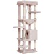 Heybly HCT050W Cat Scratching Post with Blankets for Large Cat Tree Large Platforms Cave 50 x 50 x 153cm Light Grey Heybly HCT050W Cat Scratching Post with Blankets for Large Cat Tree Large Platforms Cave 50 x 50 x 153cm Light Grey